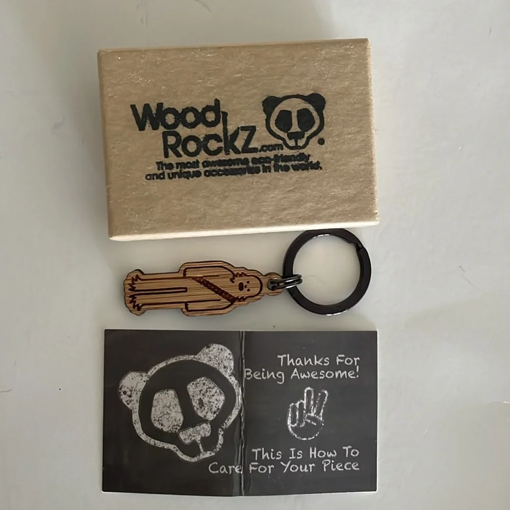 WoodRockz Bamboo Star Wars Chewbacca Keychain